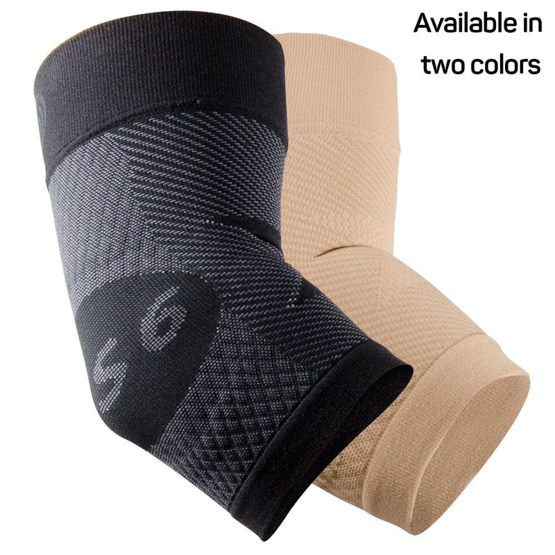 [Australia] - OS1st ES6 Elbow Compression Bracing Sleeve (One Sleeve) relieves Tennis or Golfer's Elbow, Cubital Tunnel Syndrome, Supports Damaged Tendons and Controls Forearm Pain (Small, Black) Small 