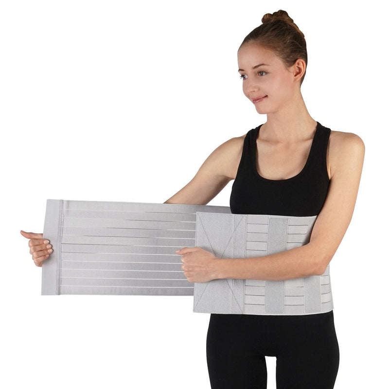 [Australia] - Soles Compression Abdominal Binder, Post-Surgical and Postpartum Belly Wrap, Adjustable Belly Wrap Supports Muscle & Skeletal Stability, Unisex, One Size Fits Most 