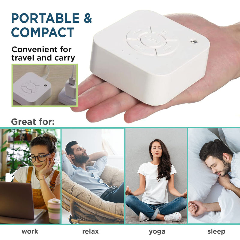 [Australia] - SonTech - White Noise Sound Machine - 10 Natural Soothing Sound Tracks Home, Office, Travel, Baby – Multiple Timer Settings - Battery or Adapter Charging Options 