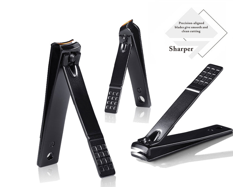 [Australia] - Manicure Set Nail Set Nail Clipper Kit Professional - Stainless Steel Pedicure Set Nail Grooming Kit of 15pcs with Case for Travel (Black/Yellow) Black/Yellow 