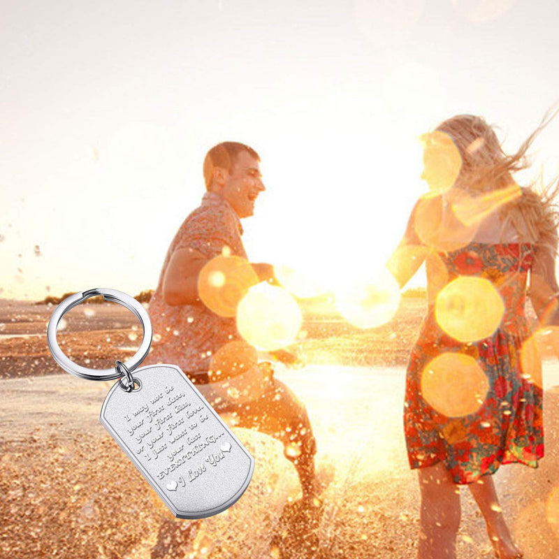 [Australia] - Couples Keychains Gifts Boyfriend Loving Gift Girlfriend Birthday Gift Husband Wife Anniversary Wedding Gift for Him Her I Want To Be Your Last Everything (couple last everything ky-w) couple last everything ky-w 