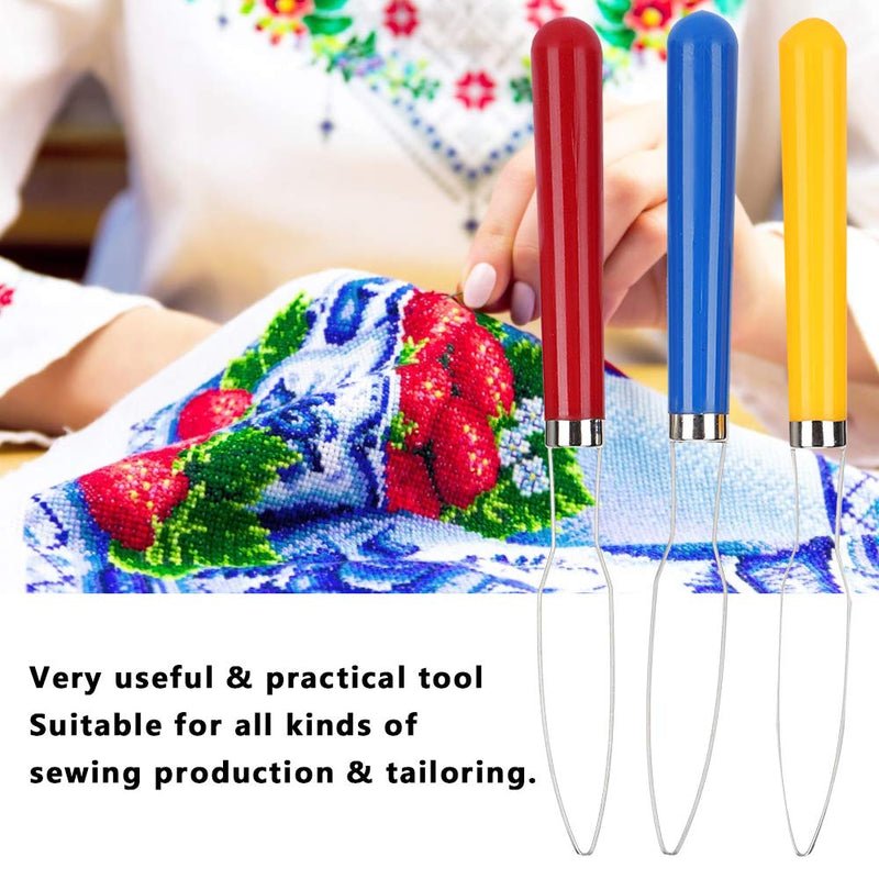 [Australia] - Grip Button Hook Helper Durable Sewing Embroidery Tools Wire Loop Button Hook, DIY Accessories Zipper Button Hook, for Home Tailoring 