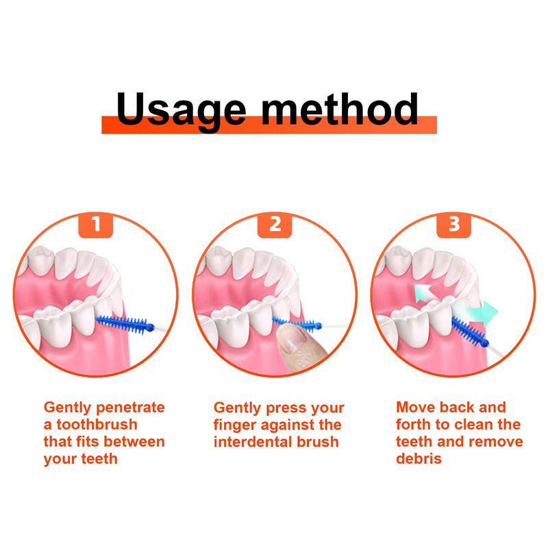 [Australia] - VIKSAUN 200 Pieces Interdental Brushes, Tooth Floss Picks Interdental Brush Flosser Sticks, Silicone Dental Picks, Oral Tooth Clean Silicone Floss Tooth Gap Brush for Protecting Teeth (Orange) Orange 