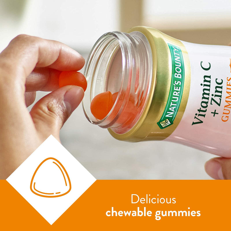 [Australia] - Nature's Bounty Vitamin C and Zinc Gummies � Pack of 60 Gummies, 30 Day Supply � Immune Support and Cell Protection - Antioxidant Supplement - Gluten Free and Natural Colours 