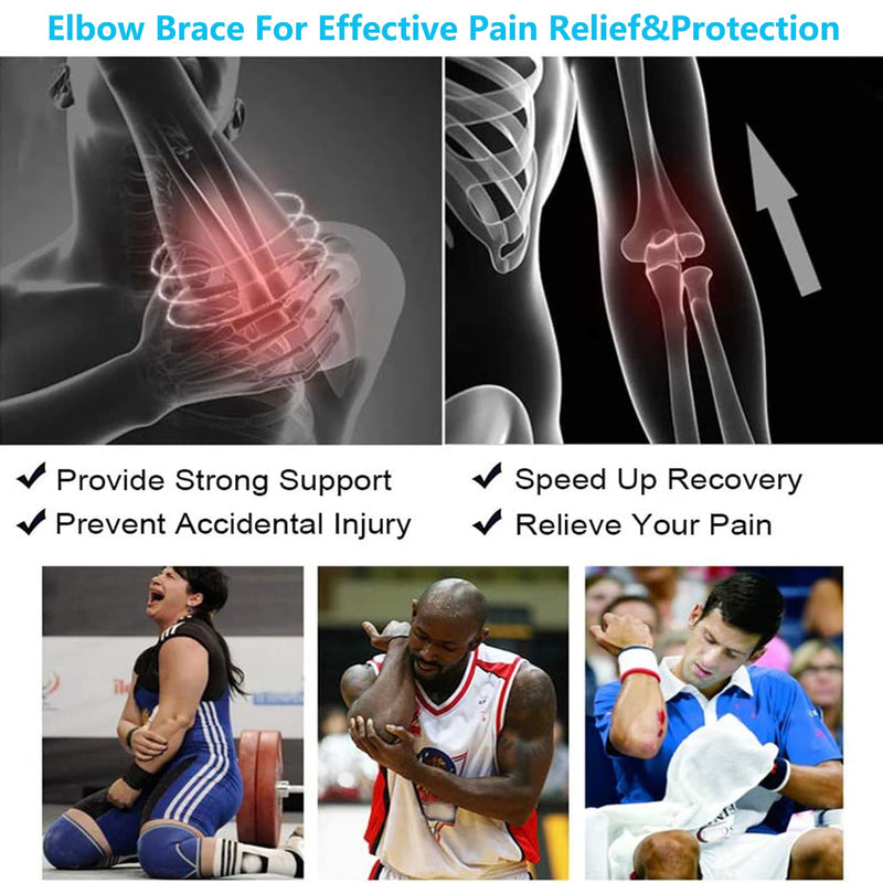 [Australia] - Adjustable Elbow Support for Tendonitis, Breathable Elbow Brace，Wrap forGolfers and Tennis，Workouts,Arthritis, Sports Injury Rehabilitation & Protection Against Reinjury,Pain Relief 