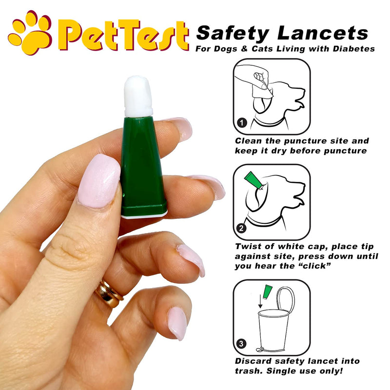 [Australia] - Pet Supplies Lancets For Diabetes Testing Dogs Cats 21 Gauge by Advocate Pet Test (100 Count) Diabetic Monitoring Blood Dog Cats Lancets Easy Pricker for Testing for Blood Glucose Diabetic Pets 