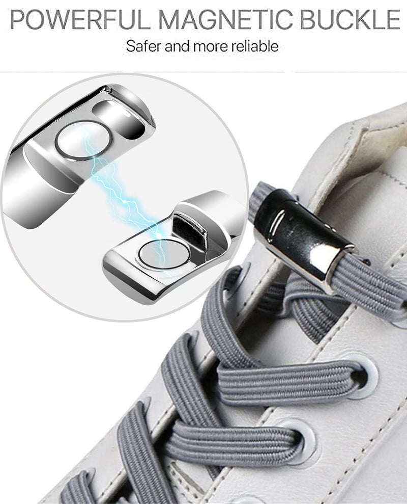 [Australia] - LadayPoa 7 Pairs No tie Shoe Lace Locking Clips Metal Buckle Lock Magnetic Tieless Shoelace clips No Tie for Kids Adults Style1 