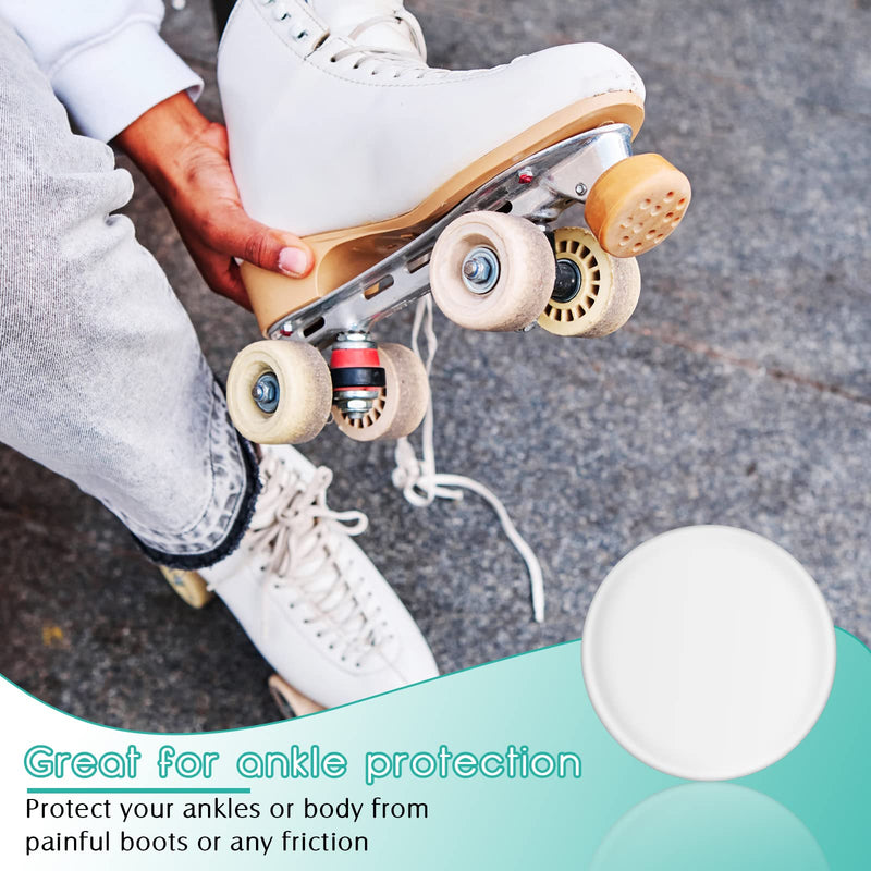 [Australia] - 4 Pieces Cross Ankle Gel Pads Skate Ankle Gel Discs Cushion Pads Ankle Protector Brace Skate Accessories for Ice Skating Riding Ski Ankle Protection, 2.48 Inch 