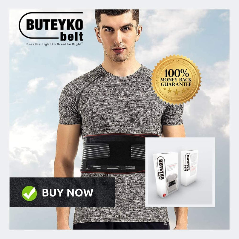 [Australia] - Buteyko Belt | Support Your Practice of The Buteyko Breathing Method for Asthma Relief, Reduction of Sleep Apnea, Snoring, Panic Attacks and Anxiety (M) M (Pack of 1) 