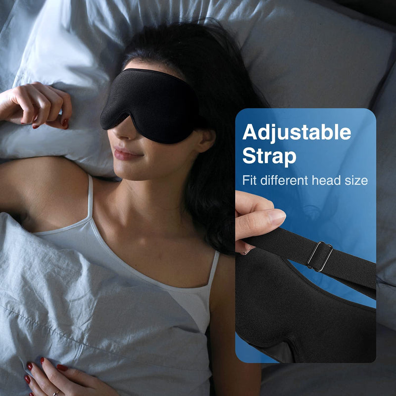 [Australia] - Umisleep Sleep Mask, Women Men 2022 3D Weighted Eye Mask Blocking Lights Sleeping Mask, Relieve Stress, Headache Eye Cover Adjustable Strap,120g Blindfold for Travel/Nap/All Night Sleeping 