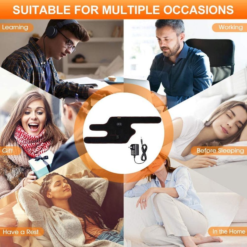 [Australia] - Heat Knee Massager for Knee Warm, Heat Knee Brace Wrap for Arthritis, Knee Heating Pad for Hot/Cold Therapy, Electric Heated Knee Pads Support for Pain Relief, 3 Temperature Control, 1PC for Men Women 