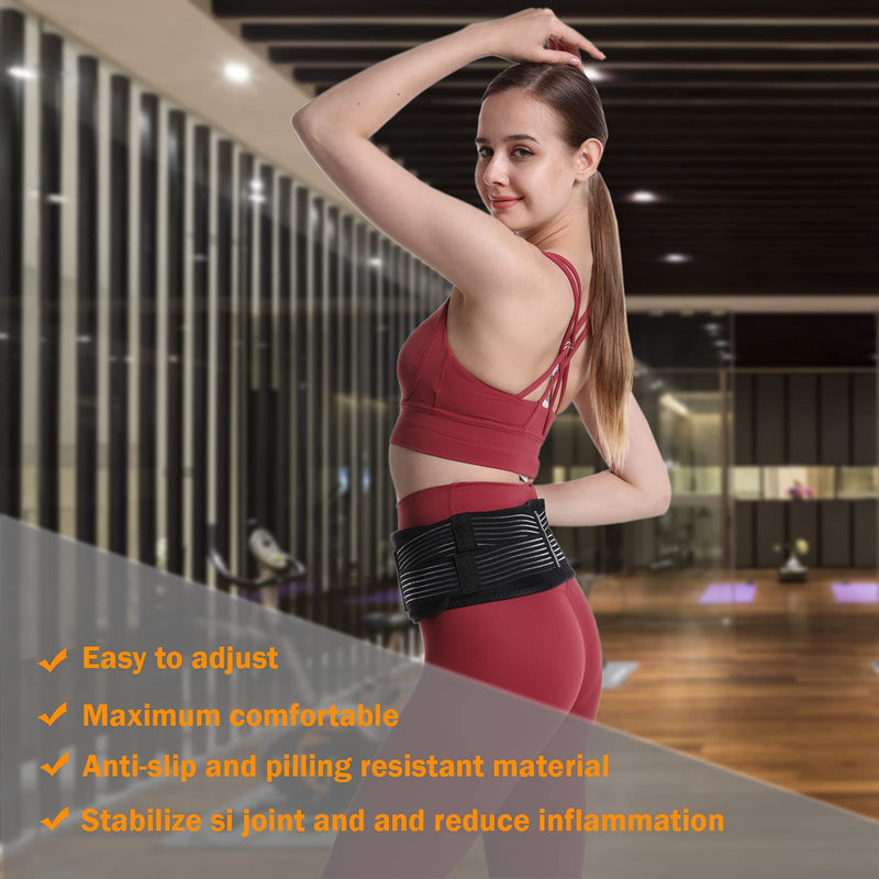 [Australia] - Sacroiliac Hip Belt for Women and Men - That Alleviate Sciatic, Pelvic, Lower Back and Leg Pain, Stabilize SI Joint, Anti-Slip and Pilling-Resistant 