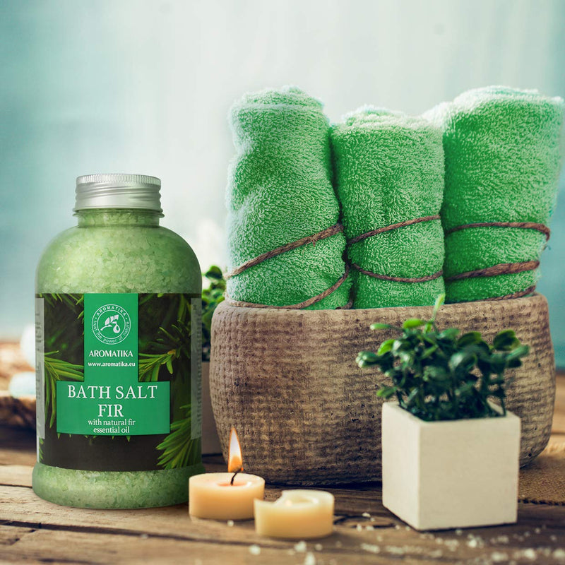 [Australia] - Pine Bath Salt w/ Natural Fir Essential Oil 600g - Natural Bath Sea Salts - Coniferous Salts - Best for Bath - Good Sleep - Relaxing - Body Care - Beauty - Aromatherapy 