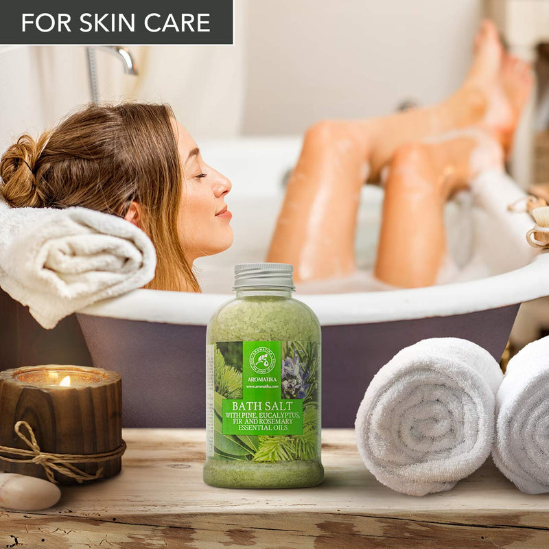 [Australia] - Sea Salt Bath 600 g with Pine - Eucalyptus - Fir & Rosemary Essential Oils - Bath Salts - Body Care - Good Sleep - Beauty - Bathing - Wellness - Relax - Aromatherapy - Spa 