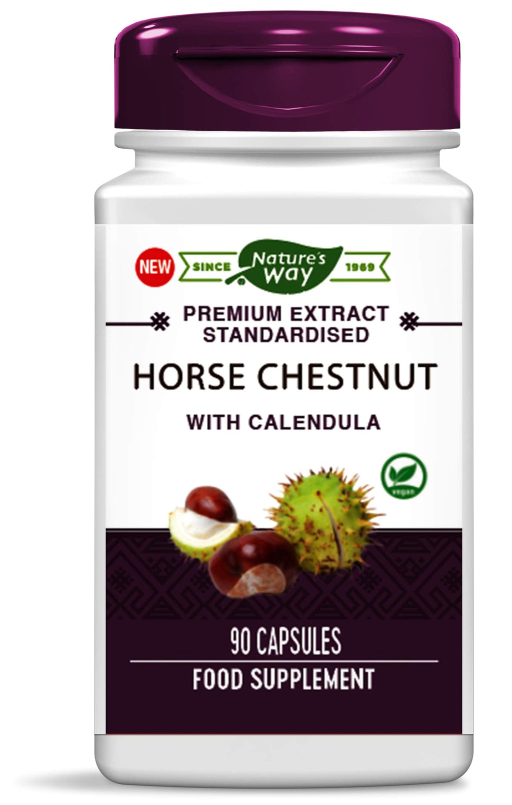 [Australia] - Nature's Way - Horse Chestnut with Calendula - Premium Standardised Extract - Traditionally Used to Support Circulation - Suitable for Vegans - 90 Capsules 