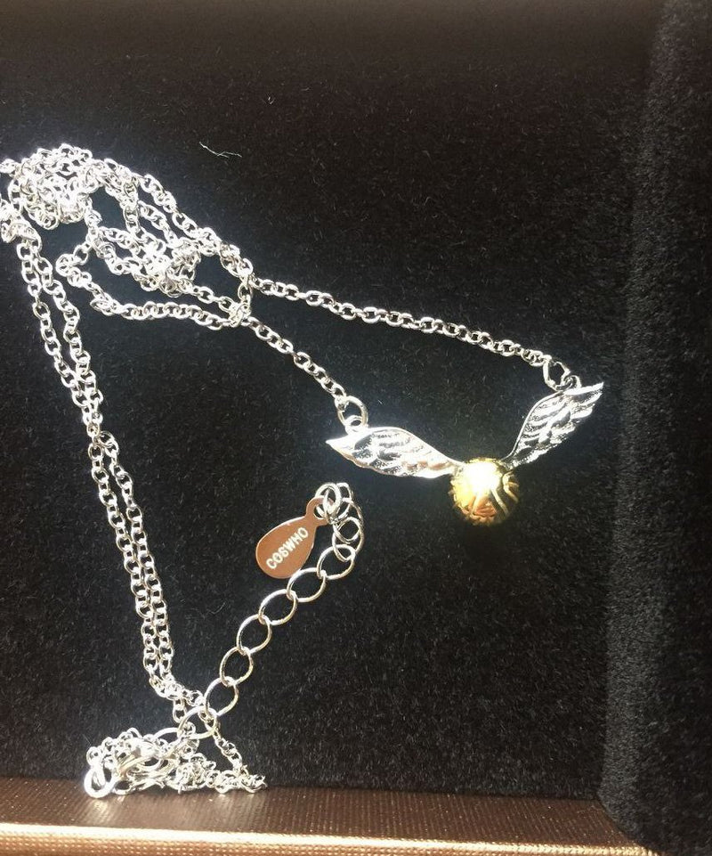 [Australia] - cosplaywho Golden Snitch 925 Silver Quidditch Necklace 