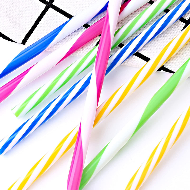 [Australia] - 12 PCS Mason Jar Straws Thick Plastic Drinking Straws Reusable Bpa Free Long Drinking Straws for Yeti Tumbler with 1 PCS Cleaning Brush 