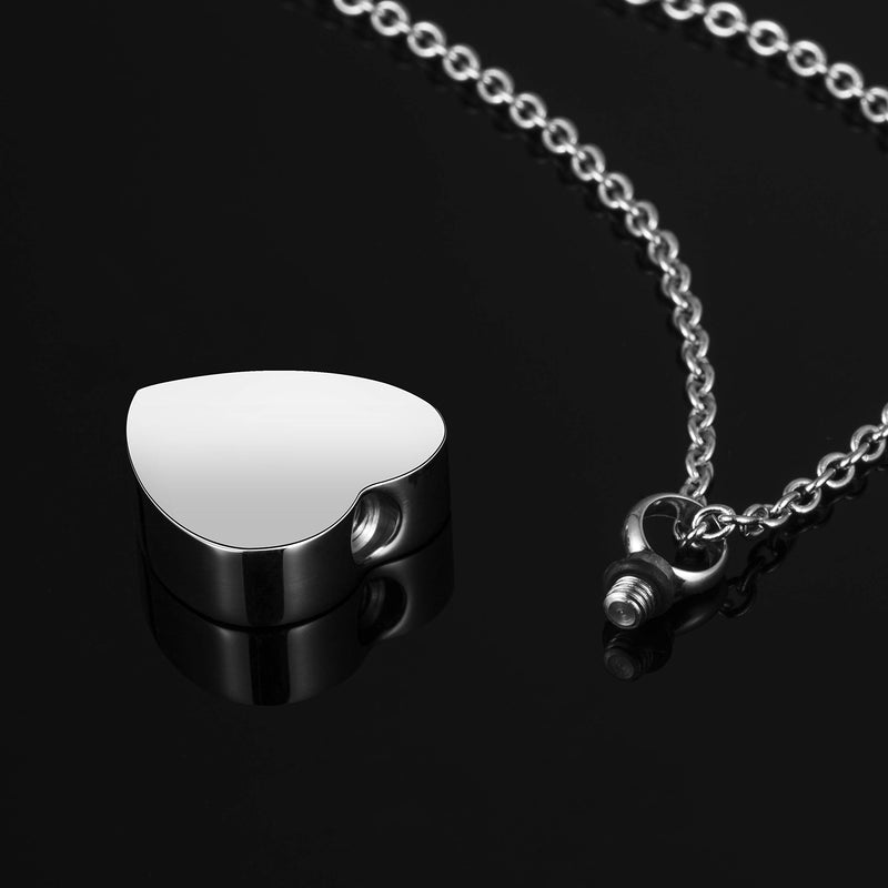 [Australia] - Norya Cremation Jewelry Urn Necklace for Ashes Stainless Steel Memorial Pendant A piece of my heart is in heaven 