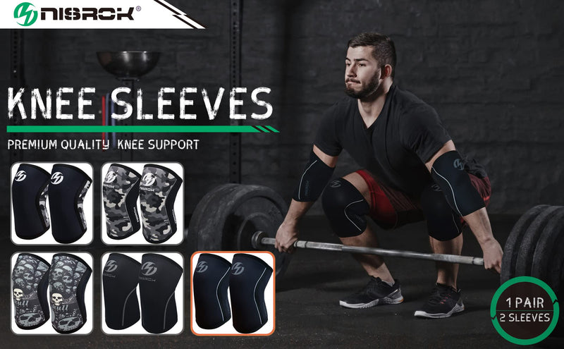 [Australia] - Knee Sleeves (1 Pair), 7mm Neoprene Compression Knee Braces, Great Support for Cross Training, Weightlifting, Powerlifting, Squats, Basketball and More XX-Large Camo Gray 