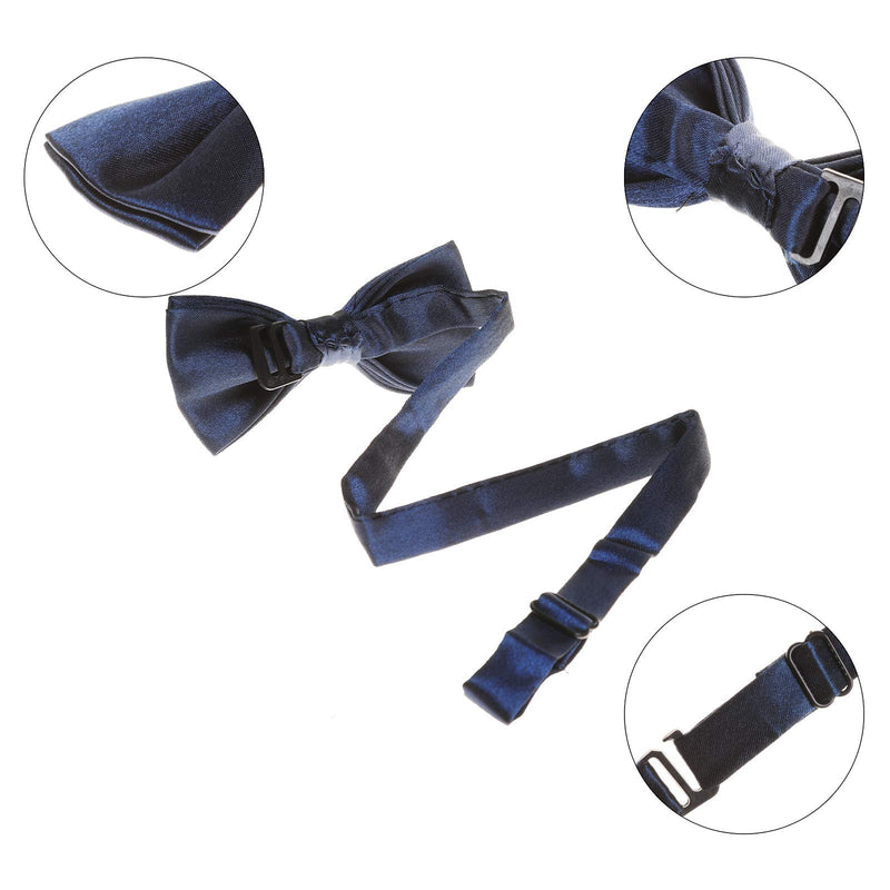 [Australia] - Kids Suspender Bowtie Necktie Sets - Adjustable Elastic Classic Accessory Sets for 6 Months to 13 Year Old Boys & Girls Navy Blue 26 Inches (Fit 6 Months to 6Years) 