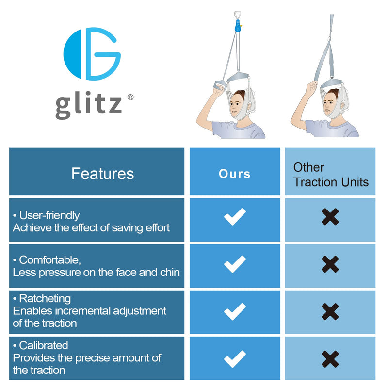 [Australia] - Cervical Neck Traction Device for Home Use, Portable Neck Stretcher Hammock Over Door for Neck Pain Relief, Neck Sling for Spine Decompression 