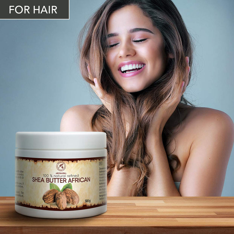 [Australia] - Shea Butter 500g - Refined - 100% Pure & Natural - African Shea Butter - Ghana- Best for Hair - Skin - Lip - Face - Body care - Karite Shea Butter 
