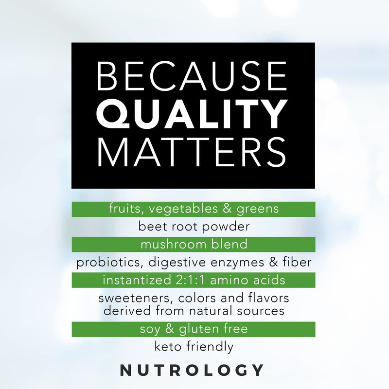 [Australia] - Greens & Fruits-Naturally Sourced Fruits, Vegetables, Greens, Beet Powder & Mushroom Blend - Probiotics, Digestive Enzymes, Fiber, Antioxidants, Immune Support - Vanilla Cinnamon-30 Servings 