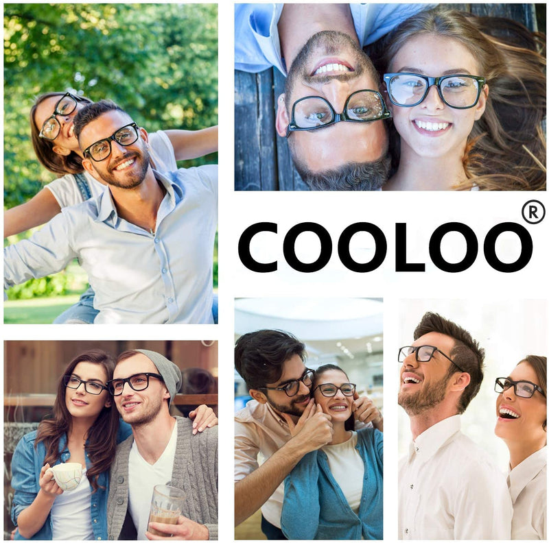 [Australia] - COOLOO Blue Light Blocking Glasses for Anti Headache and Eyes Strain Super Light Weight Computer Gaming Glasses Fashion Accessories，Unisex for Women and Men 01.black 