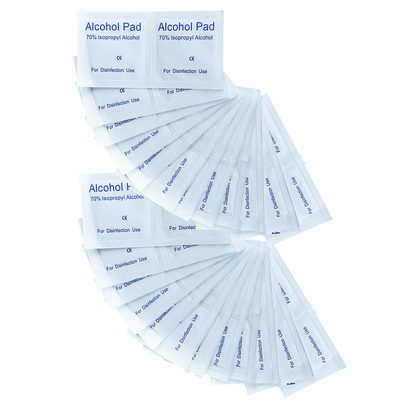 [Australia] - YNR 70% Alcohol Pre-Injection Isopropyl Wipes - Individually Wrapped First Aid Skin Cleaning Easy-Tear Sachet Wipes (100PCS) 
