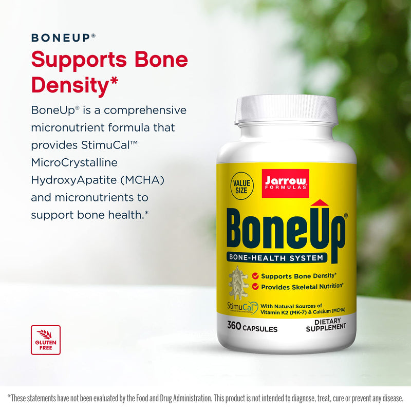 [Australia] - Jarrow Formulas BoneUp - 360 Capsules - Micronutrient Formula for Bone Health - Includes Natural Sources of Vitamin D3, Vitamin K2 (as MK-7) & Calcium - 180 Servings 