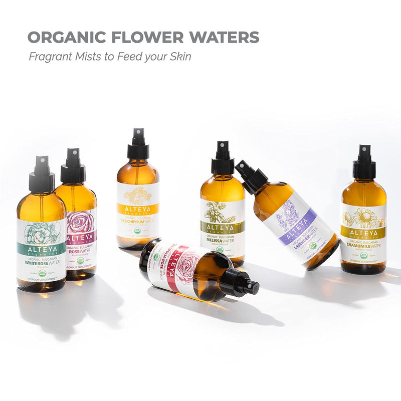 [Australia] - Alteya Organic White Rose Water Spray 240ml Glass bottle- 100% USDA Certified Organic Authentic Pure Natural Rosa Alba Flower Water Steam-Distilled and Sold Directly by the Rose Grower Alteya Organics 