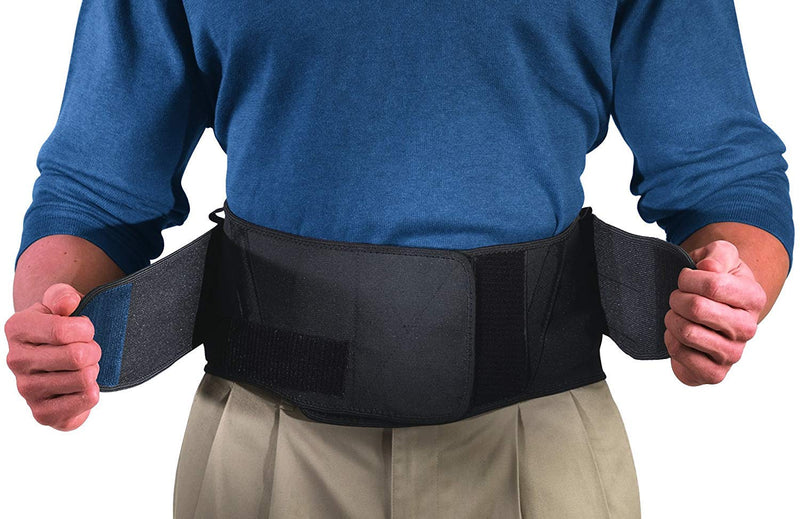 [Australia] - Mueller 255 Lumbar Support Back Brace with Removable Pad, Black, Regular(Package May Vary) Regular (Pack of 1) 