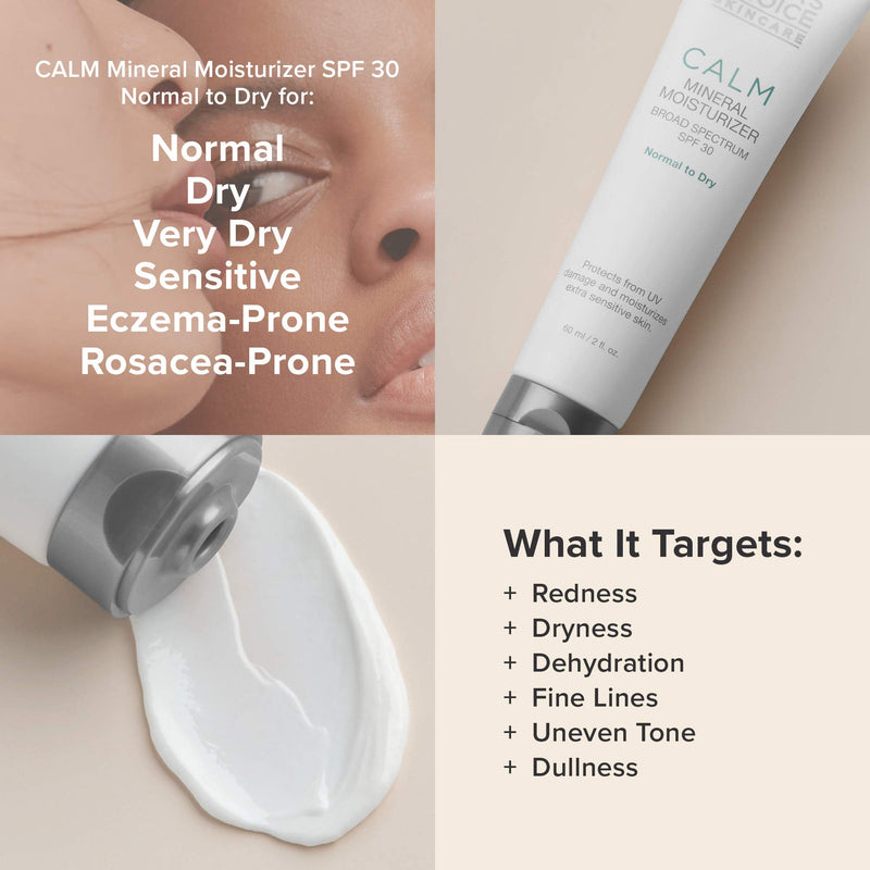 [Australia] - Paula's Choice CALM SPF 30 Mineral Moisturizer Broad Spectrum Sun Protection, 2 Ounce Tube, for Normal to Dry Sensitive Skin-For Redness Relief 