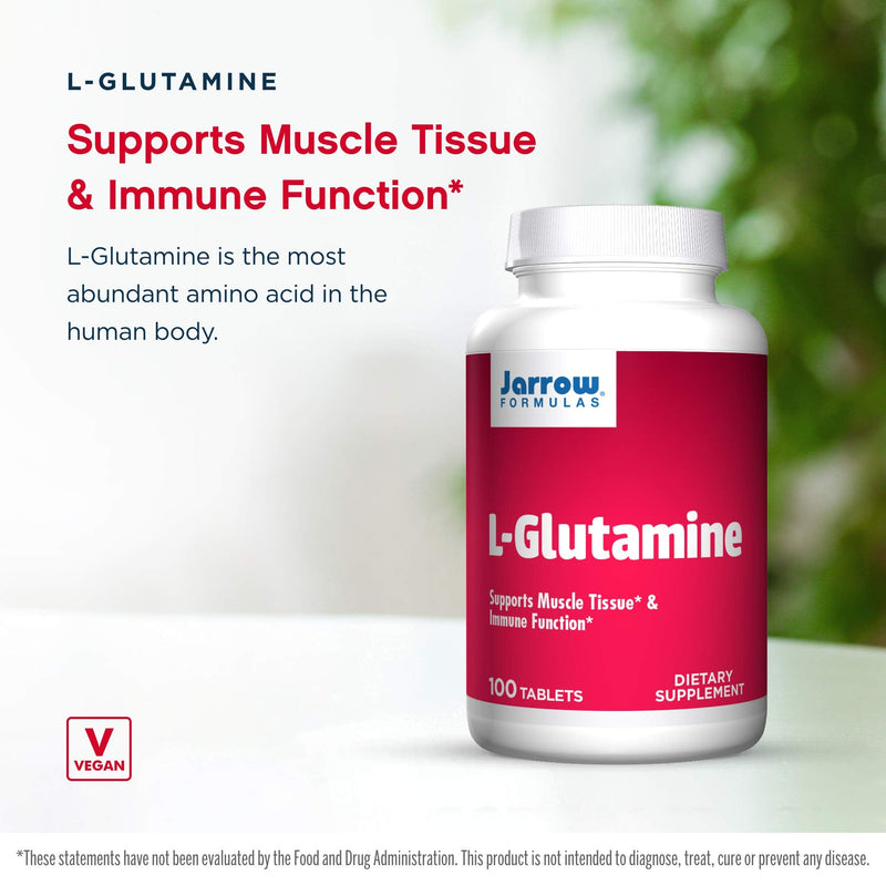 [Australia] - Jarrow Formulas L-Glutamine 1000 mg - 100 Easy-Solv Tablets - Supports Muscle Tissue & Immune Function - 100% L-Glutamine - 100 Servings 100 Count (Pack of 1) 