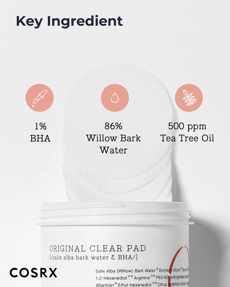 [Australia] - COSRX One Step Original Clear Pad, 70 pads | BHA Toner-soaked | Exfoliating and Cleansing Pad 