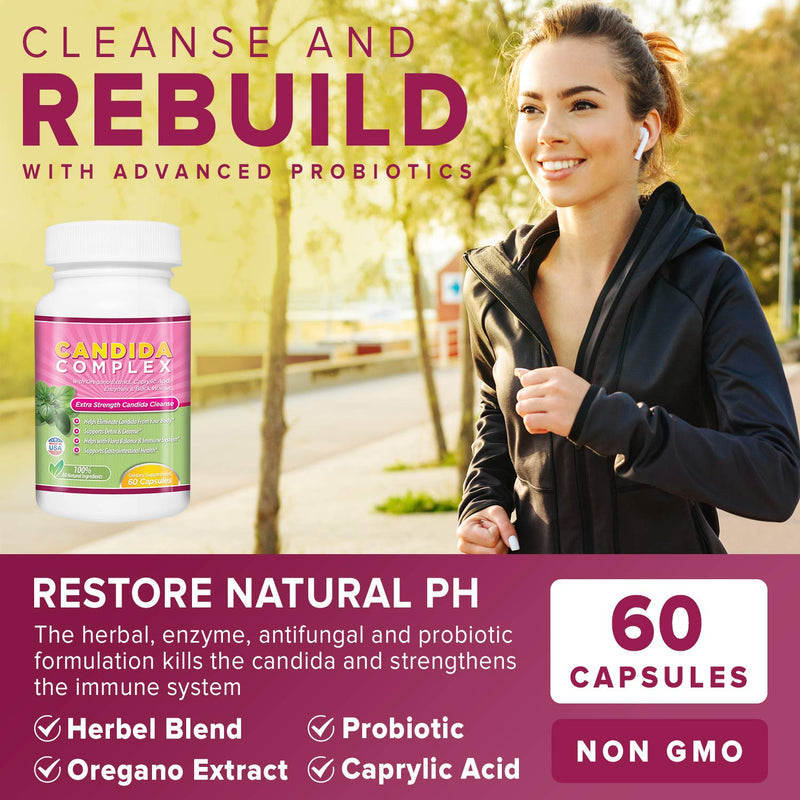 [Australia] - Cyrixs Health Candida Complex | Boost Your Immune System | All Natural Gut Cleanse with Herbs, Antifungals, Enzymes and Probiotics | Eliminates Candida | Prevents Reoccurrence 