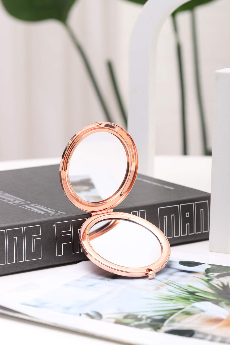 [Australia] - BangBangSing Magnifying Compact Cosmetic Mirror 2.75 Inch Round Pocket Makeup Mirror Handheld Travel Makeup Mirror 
