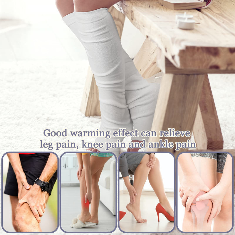 [Australia] - 3 Pairs Knee Warmers Knee Braces Sleeves Leg Warmer Winter Warm Comfortable Protection Knees for Men and Women Cycling Ski Running Knee Brace 