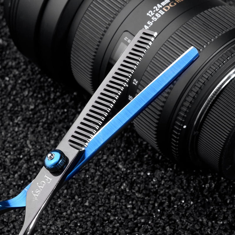 [Australia] - Thinning Scissors Hairdressing Blending Shears, Fcysy Professional Hair Thinning Scissors Texturizing Scissors Hairdresser Hair Thinner, Thinning Shears Kit with Comb Barber Haircut Scissors Set Blue Thinning Scissors 