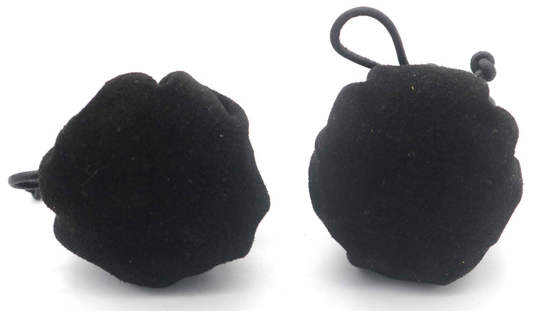 [Australia] - Mythrojan Suede Drawstring Pouches LARP Suede Medieval Trinket Bag set of 2 Black 