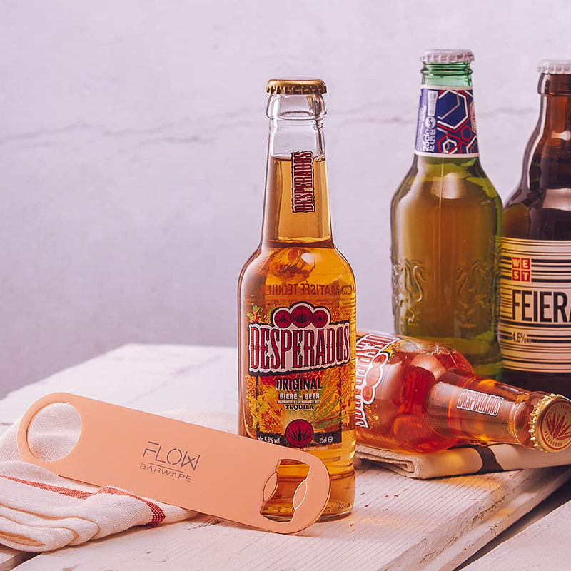 [Australia] - FLOW Barware 18cm Stainless Steel Bar Blade Bottle Opener | Heavy Duty Bottle Openers | Professional Barmen Bottle Opener | Copper 