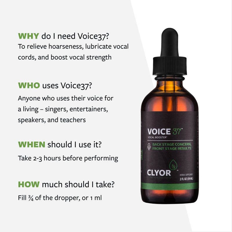 [Australia] - Voice37 - Vocal Remedy for Singers - All Natural Vocal Booster - Mucus Expectorant - Soothes and Relieves Hoarseness - Enhance Your Singing and Speaking - 2 oz 