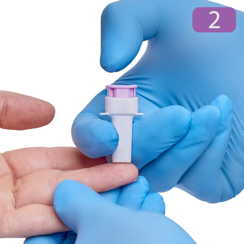[Australia] - MediVena ONE-CARE PRO Safety Lancets, Top Push Button Activated, 30G x 1.2mm, 100/bx, Sterile, Gentle & Comfortable Sampling 