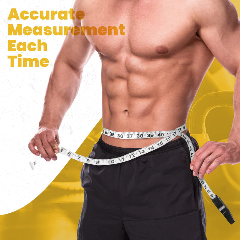 [Australia] - Body Fat Caliper and Measuring Tape for Body - Skinfold Calipers and Body Fat Tape Measure Tool for Accurately Measuring BMI Skin Fold Fitness and Weight-Loss, (Black) 