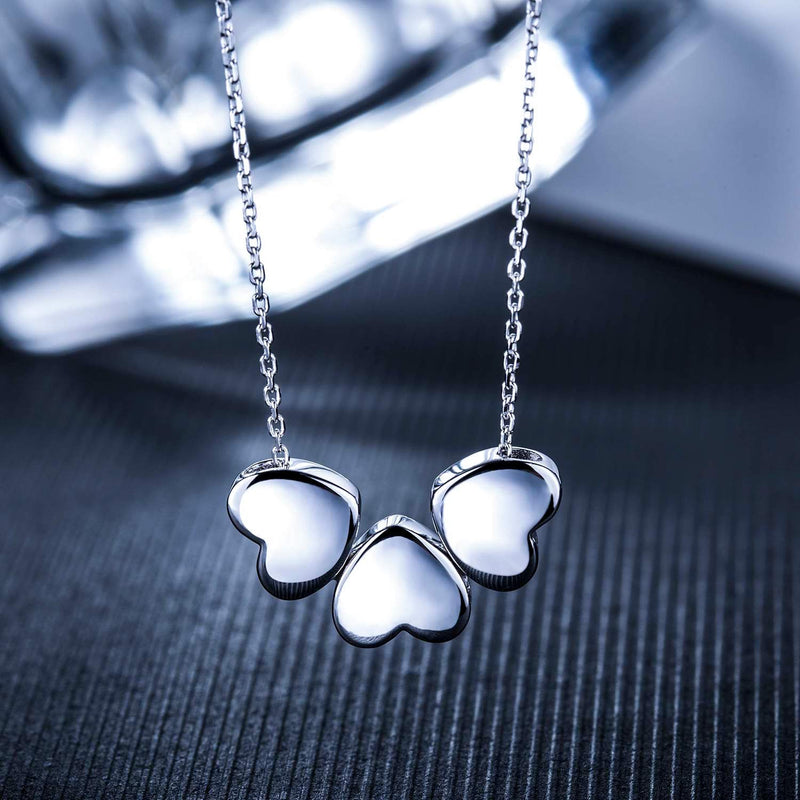 [Australia] - Tiny Heart Necklace, Three Sister Gift, Gift for Best Friend,Dainty Heart Necklace, Delicate Necklace, Bridesmaid Gift (Sister necklace) 