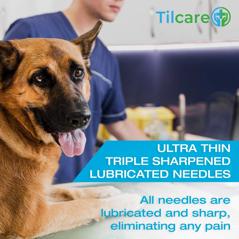 [Australia] - Tilcare U40 Pet Insulin Syringes 29 G 0.3 cc 12.7 mm 1/2" 100-Pack – Latex-Free Diabetic Syringes - Ultra Fine Sterile Medical Syringe for Diabetes Individually Blister Packed for Safety 