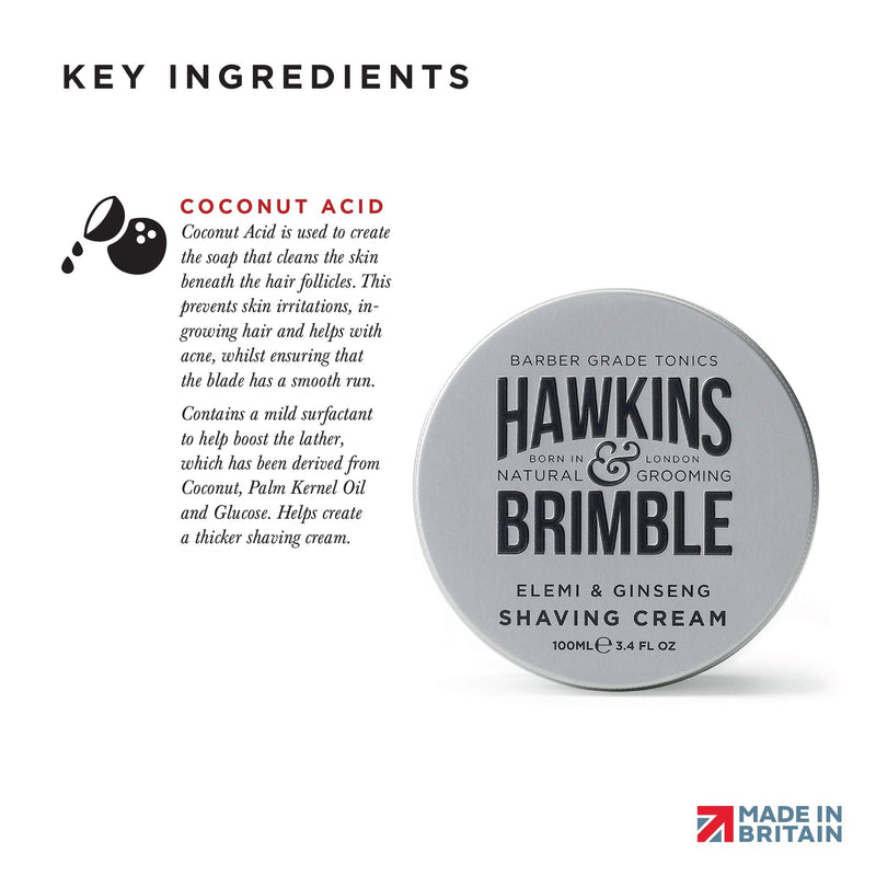 [Australia] - Hawkins & Brimble Mens Water Pomade, Matt Clay & Shave Cream Set/Bundle - H2O Based Hair Styling/Grooming | Firm Hold Allows for Restyling with Matt or Pomade | Both Wash Out Easily 