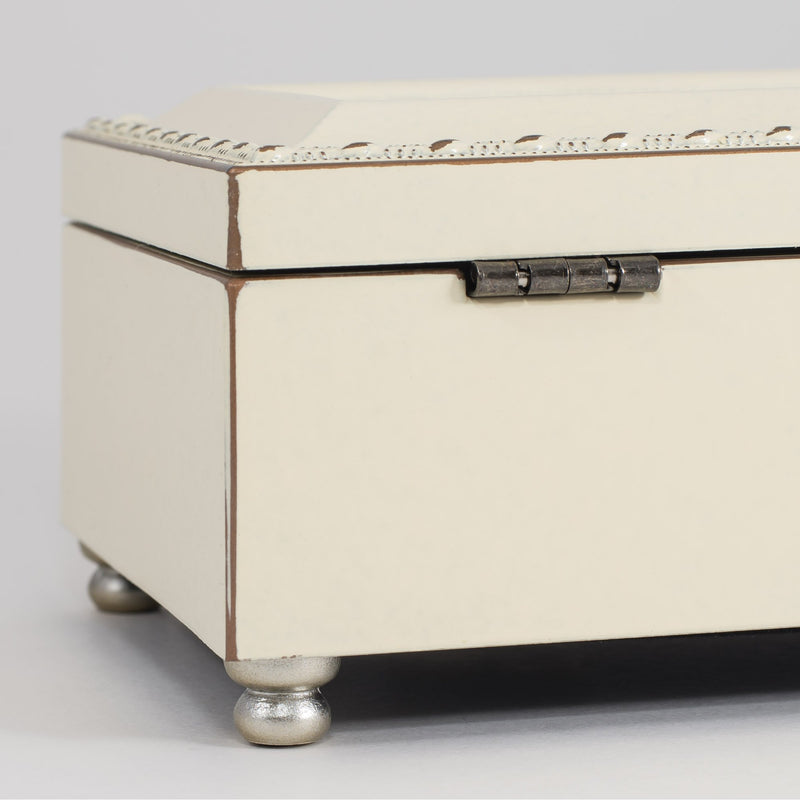 [Australia] - Cottage Garden On Your Confirmation Matte Ivory Jewelry Music Box Plays Ave Maria 