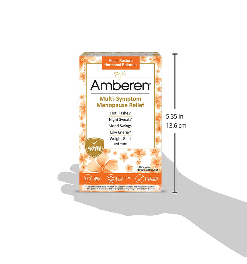 [Australia] - Amberen: Safe Multi-Symptom Menopause Relief. Clinically Shown to Relieve 12 Menopause Symptoms: Hot Flashes, Night Sweats, Mood Swings, Low Energy and More. 1 Month Supply 30 Day Supply 