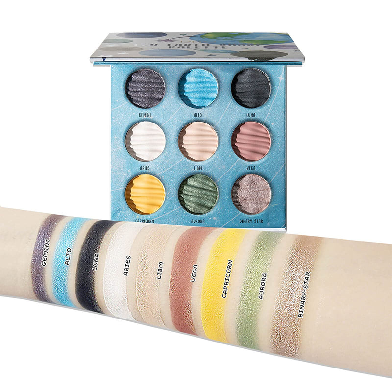 [Australia] - DiTO 9 Color Eco Earth Eyeshadow Palette, Portable Eyeshadow Pallet Matte And Shimmer,Waterproof Makeup Palette With Mirror As A Festive Gift For Wife & Lover & Mother 